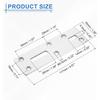 Heavy Duty Straight Steel Flat Bracket 2Pcs Metal Mending Plate Reinforcement Repair Plate with Screws for Furniture Fixing