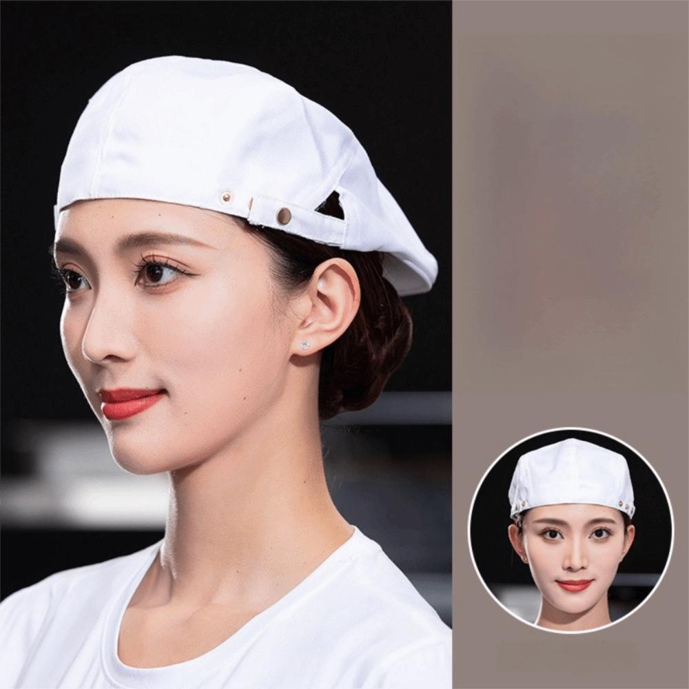 

Зручна службова кепка Маслостійка чоловіча шапка-берет шеф-кухаря Ресторан Барбекю Ресторанна кухня білий