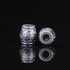 Antique-Finish Vajra Scepter Beads: Color-Preserving Silver Six-Syllable Mantra Spacer for DIY Tibetan Bracelets