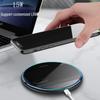 15W Round Mirror Surface Wireless Charger for iPhone 8-16: Cool, Low-Temperature Charging