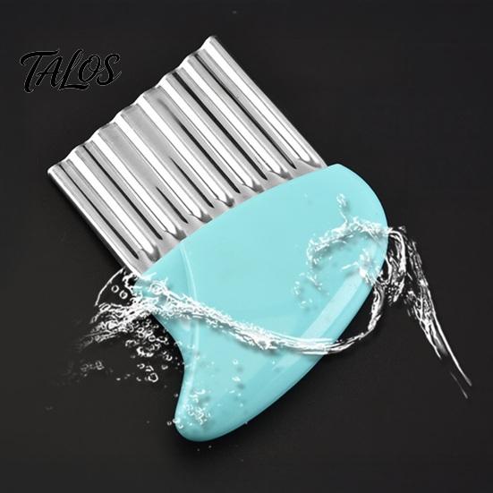 Kitchen Gadget for Vegetables Stainless Steel Potato Cutter, Wavy Blade French Fry Slicer, Manual Durable Food Slicer Tool Energy Saving Chopper