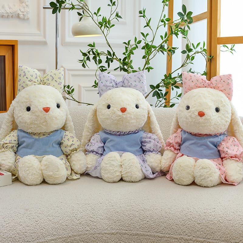 Floral Cute Dress Bunny Plush Cartoon Children Pillow Pillow Girl Birthday Gift