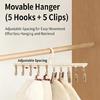 Movable Garment Display Stand For Towels Shirts Pants Clothes Hanger For Balcony Bedroom Or Bathroom Use