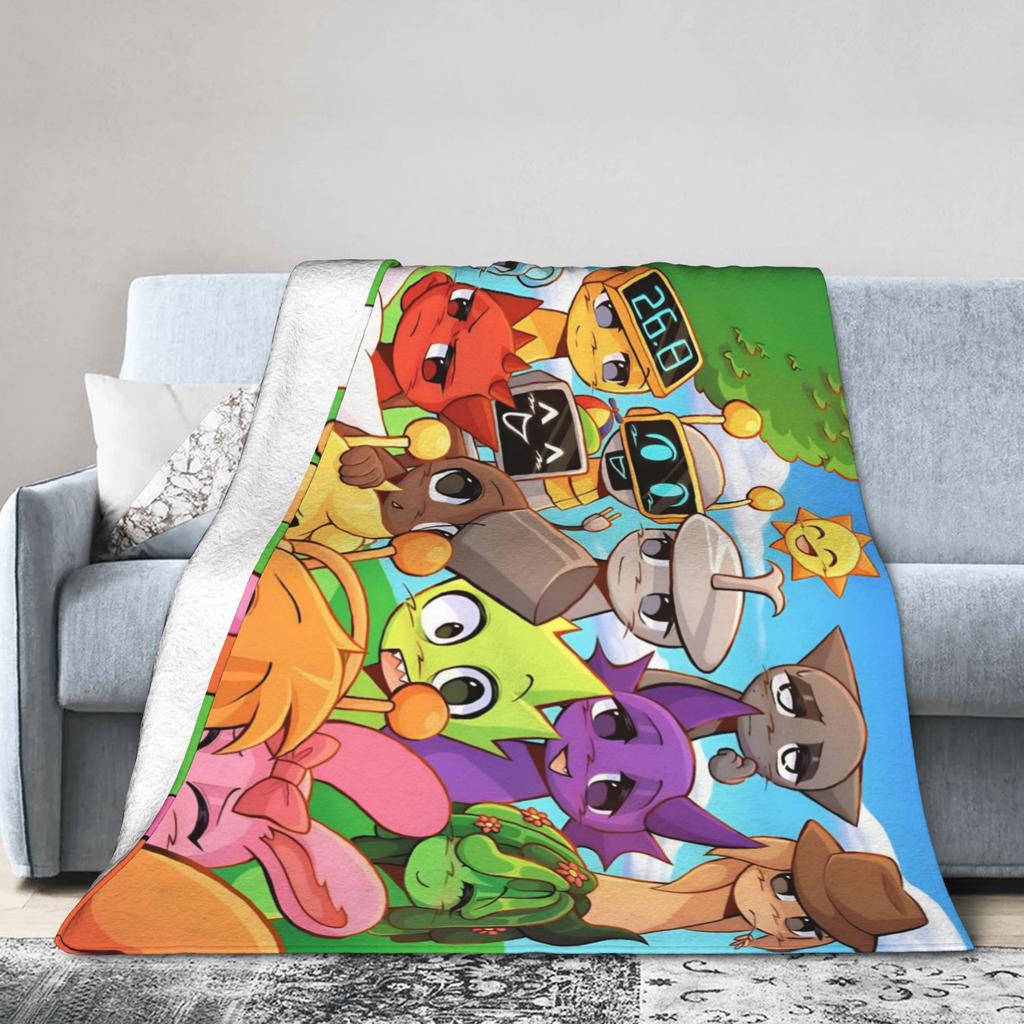 Cartoon Sprunki Music Game Blanket Fleece Soft Throw Blanket for Bedding Couch Bed Rug