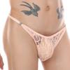 Men Lace G String Sexy Underwear Man Thong Sissy Panties Tanga G-string Transparent Erotic Lingerie Penis Pouch Underpants