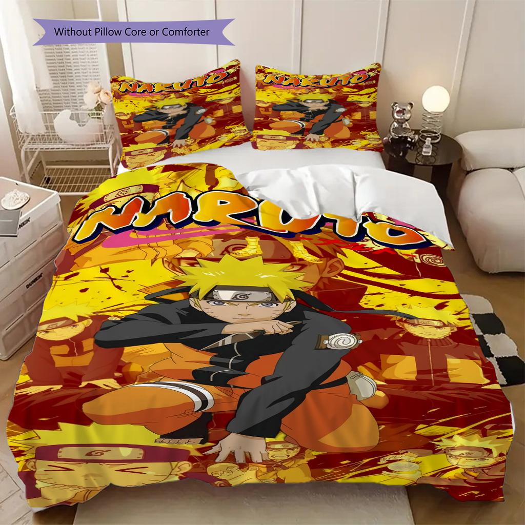 Anime-Naruto Soft and Comfortable Duvet Cover, Children's Bedding Set Gift, Extra Large Size, Various Sizes Available LXR46