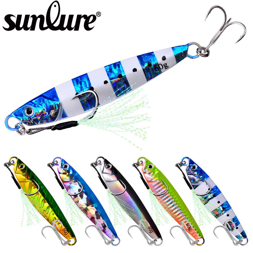 Luminous Long-Cast Metal Jig Sinking Bait for Sea and Boat Fishing