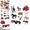 Farm Life Animal Figurine Set Pvc Farmyard Scene Model For Childrens Play And Collection