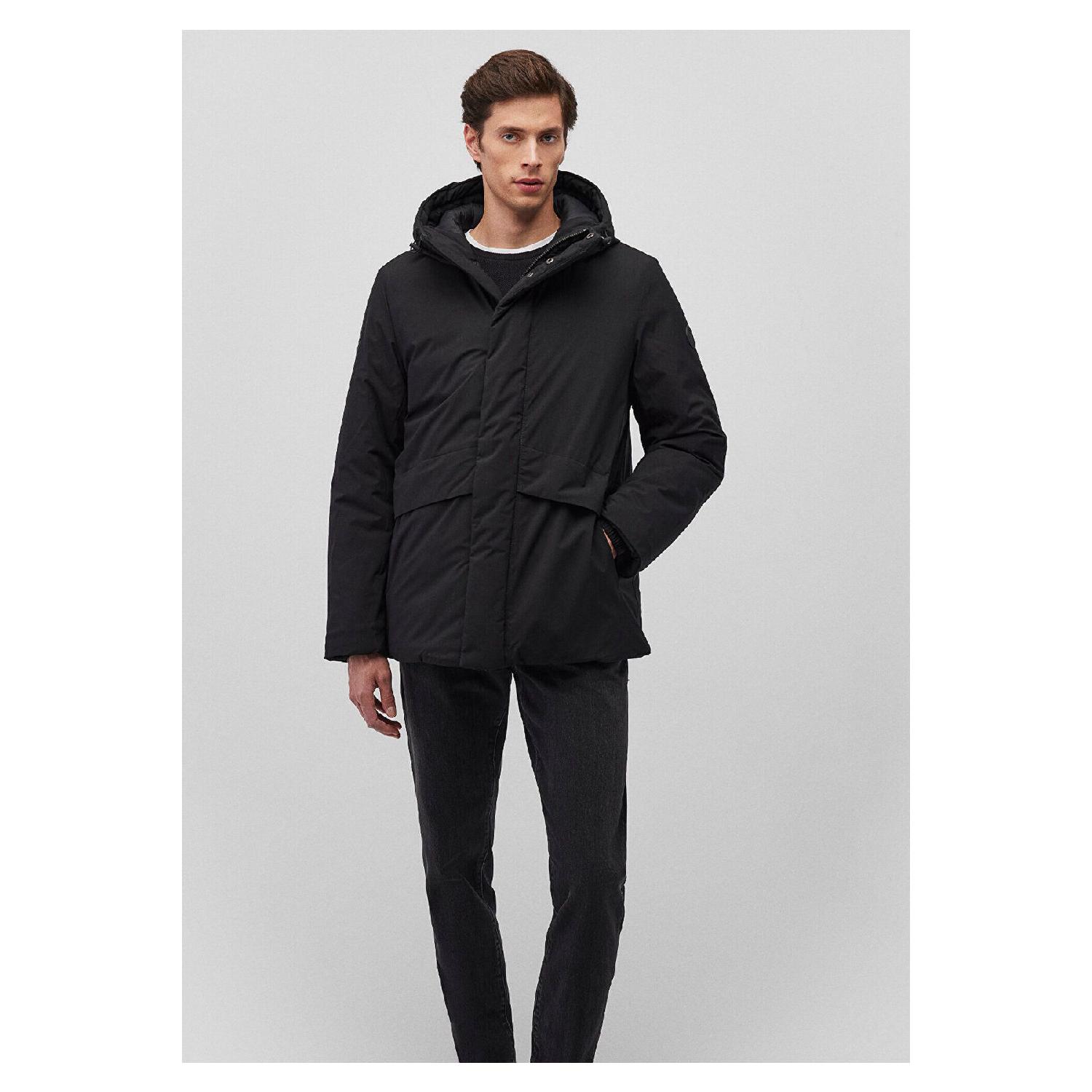 

Hooded Black Parka Loose Fit / Loose Comfortable Cut 0110443-900 XS