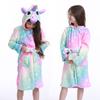 Children Bathrobe for Girls Kigurum Unicorn Pyjamas Kids Colar Fleece Boys Bathrobes Nightgown Baby Sleepwear Hooded Bath Robe