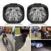 Motorcycle Headlight 9 Led 6W Dc12V Super Bright Spot White Work Light Bicycles