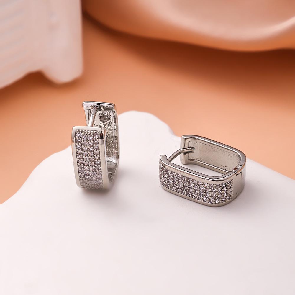 925 Silver Needle Earrings: Light Luxury High-end Studs & Versatile Niche Hoop Design for Commuting and Style