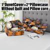 Comforter 3Pcs Halloween Pumpkin Monster Without Core 1 2 S Soft Floral For Bedroom