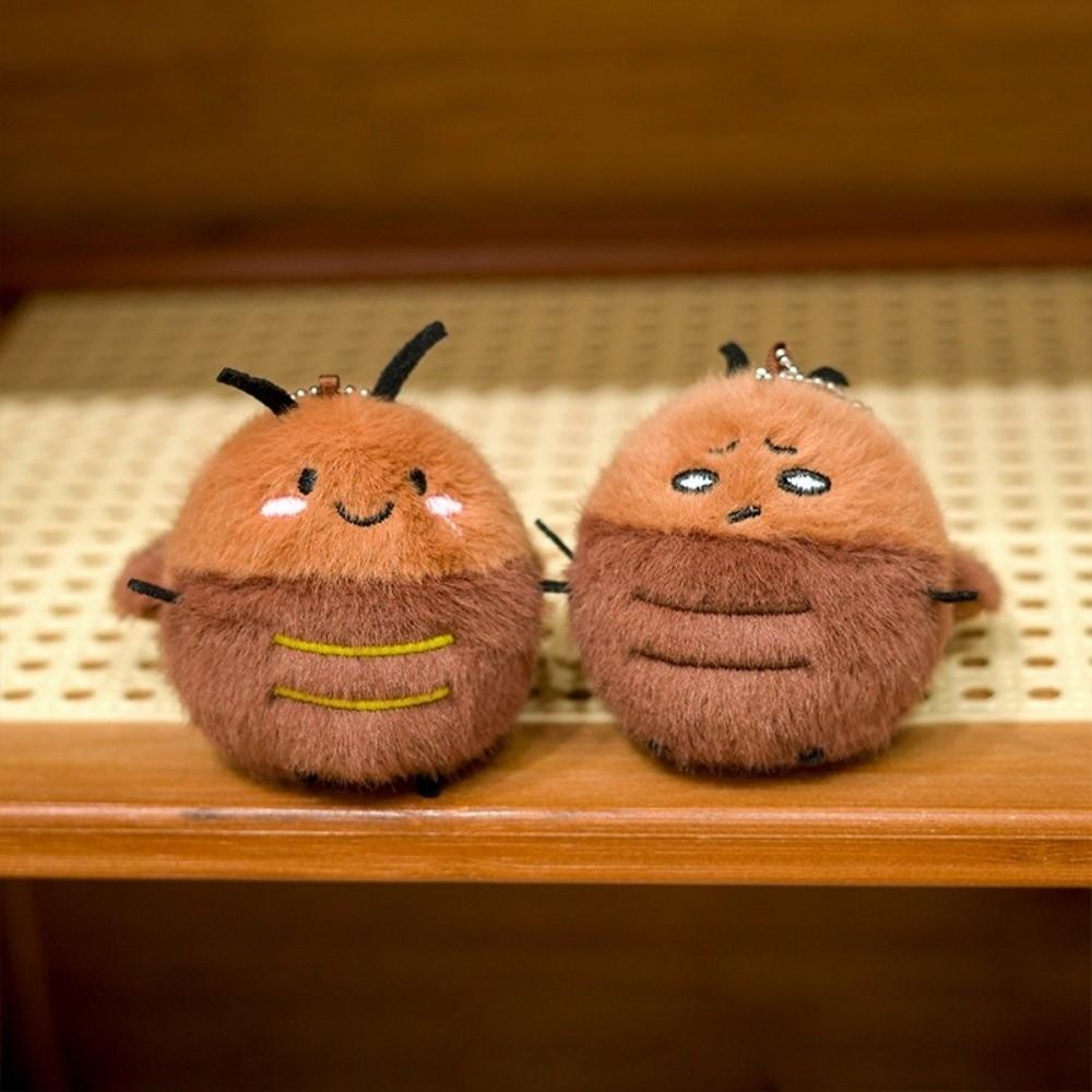 Cute Cartoon Cockroach Keychain Animal Backpack Pendant Keyring Car Key Holder Decoration