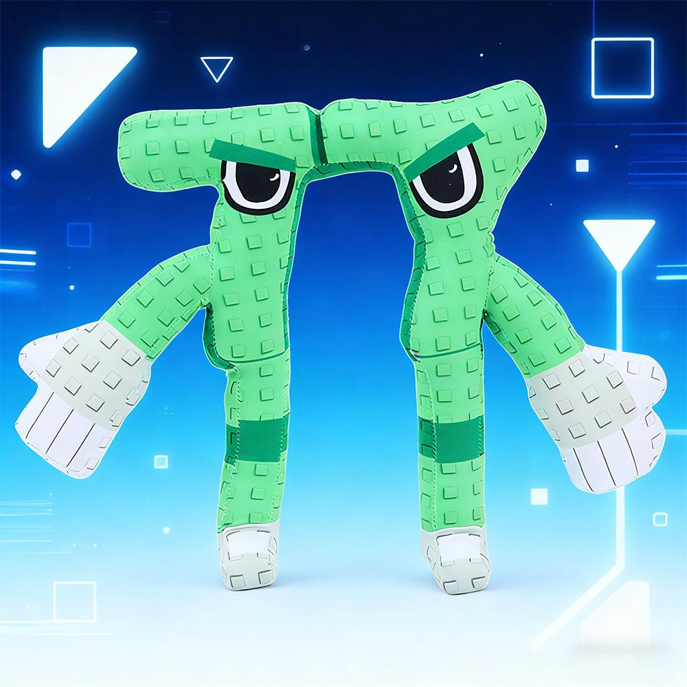 24cm STEAL A BRAINROT Green No.77 Plush Toy Cute House Dolls Game Surrounding Green No.77 Toys Soft Toys for Kids Birthday Gifts