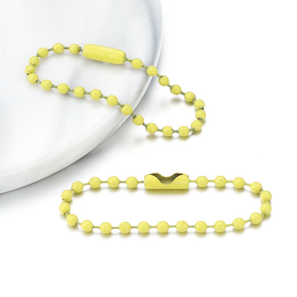 Multicolor Bead Chain Jewelry DIY Accessories: Baked Paint Round Bead Chain, Pendant and Tag Chains.