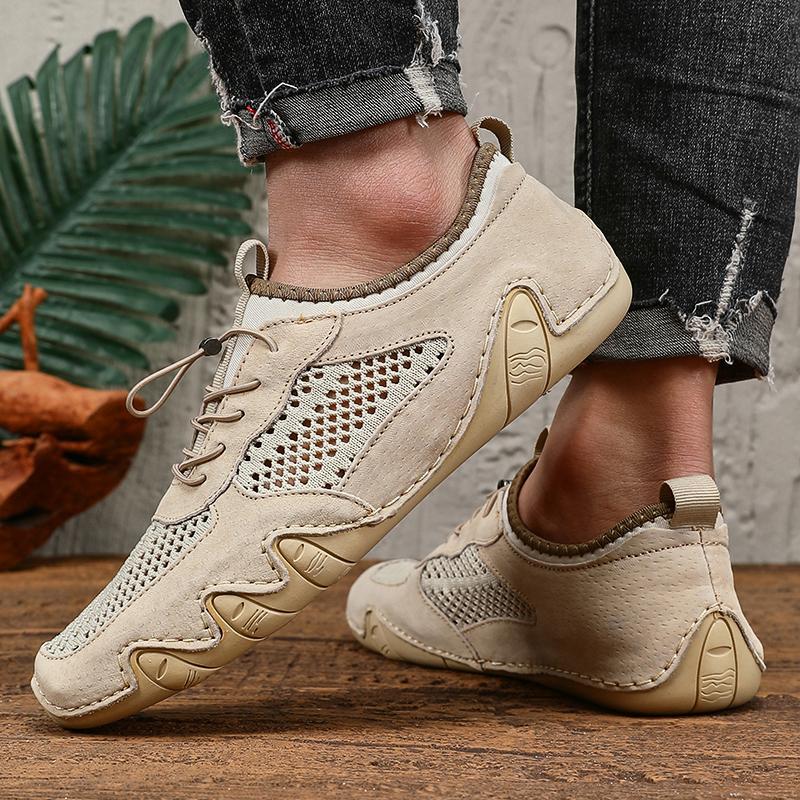 Fashion Man Sneaker Lightweight Mesh Handmade Loafers Luxury Sports Flat Bottom Driving Shoes Outdoor Mocasin Shoes Zapatos De Hombre
