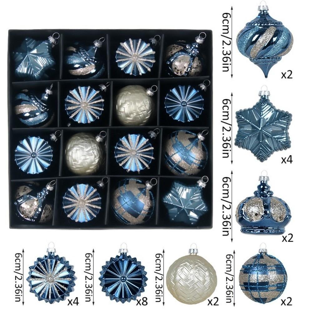 24Pcs 6cm Christmas Ball Ornaments Electroplated Painted Holiday Ornaments Home Decor