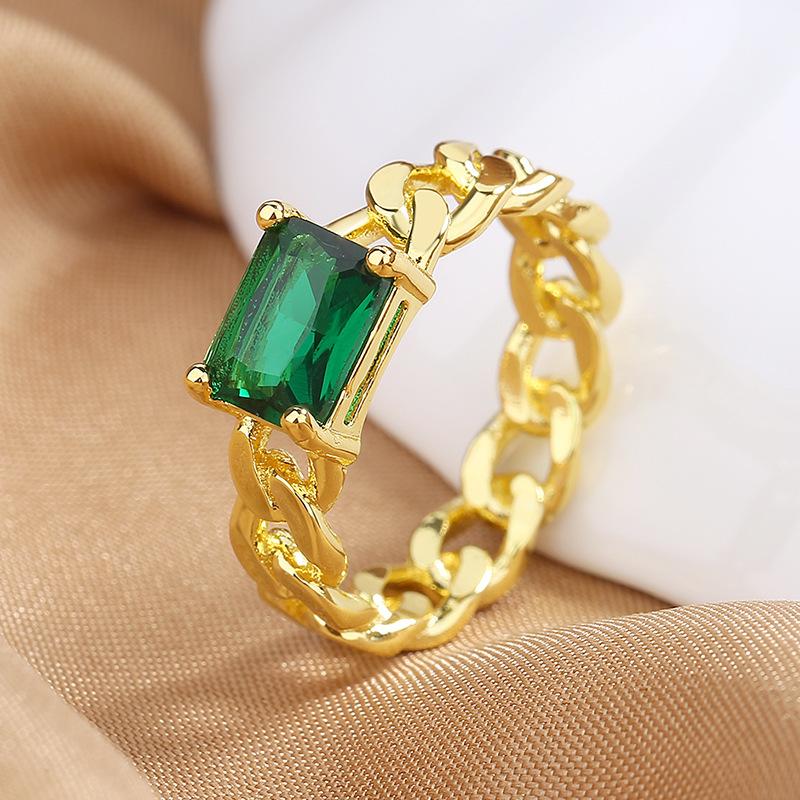 Lindon Classic Copper Alloy Zircon Ring Ladies Jewelry Wedding Promise Party Gift