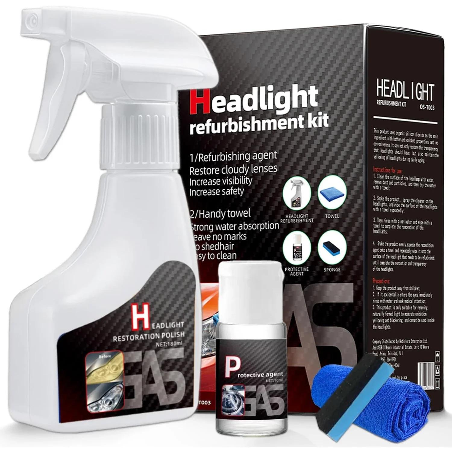 

Car Headlight Restoration Polishing Kits Headlamp Repair Car Light Polisher Cleaning Ceramic Coating Spray Shiny Stuff Headlight
