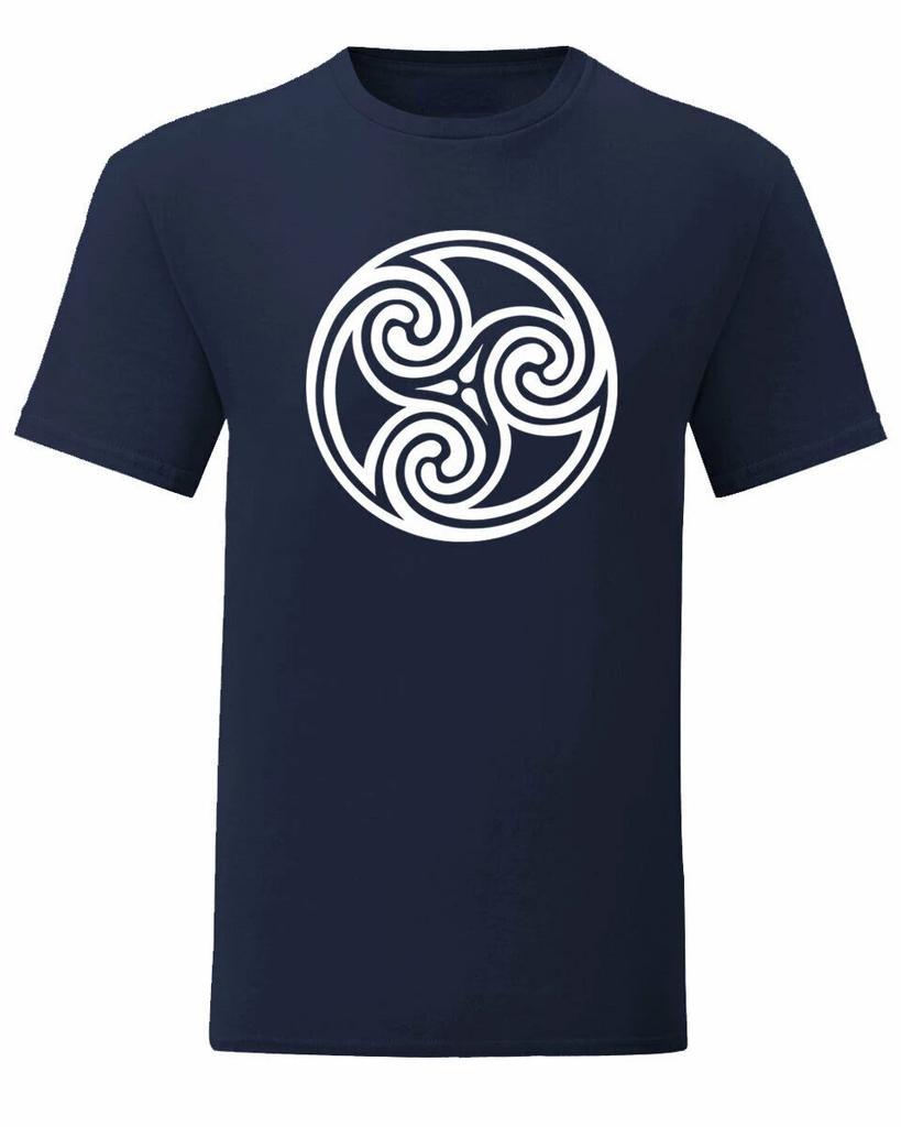 Celtic Triple Spiral Symbo T Shirt New 100 Cotton Short Sleeve ONeck Tshirt Casual Clothing Mens Top