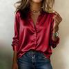 Camicie Blouse in Raso Abbigliamento Donna Top Elegante Manica Lunga Primavera Autunno Streetwear Moda Vestiti Camicie Casual