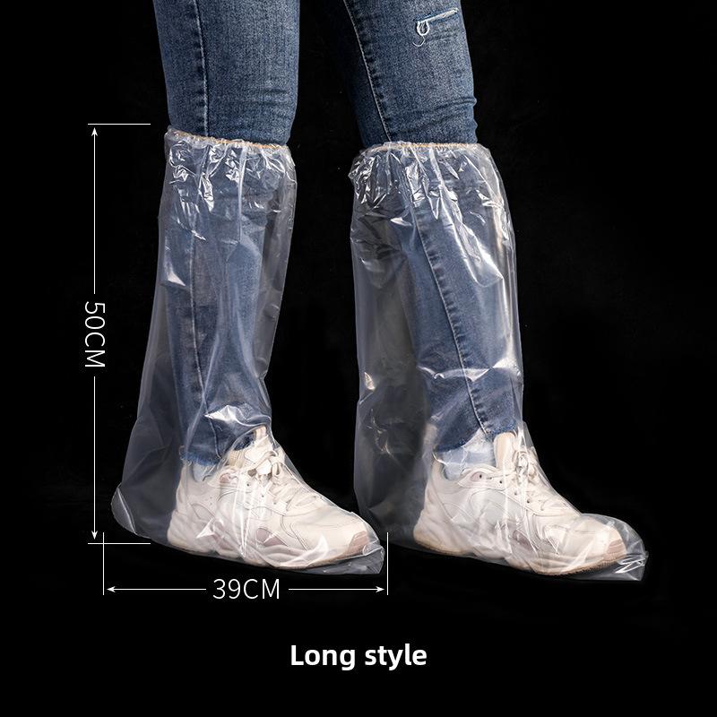 Disposable Thickened Plastic Rain Shoe Covers Waterproof Anti-slip for Outdoor Use 1PCS