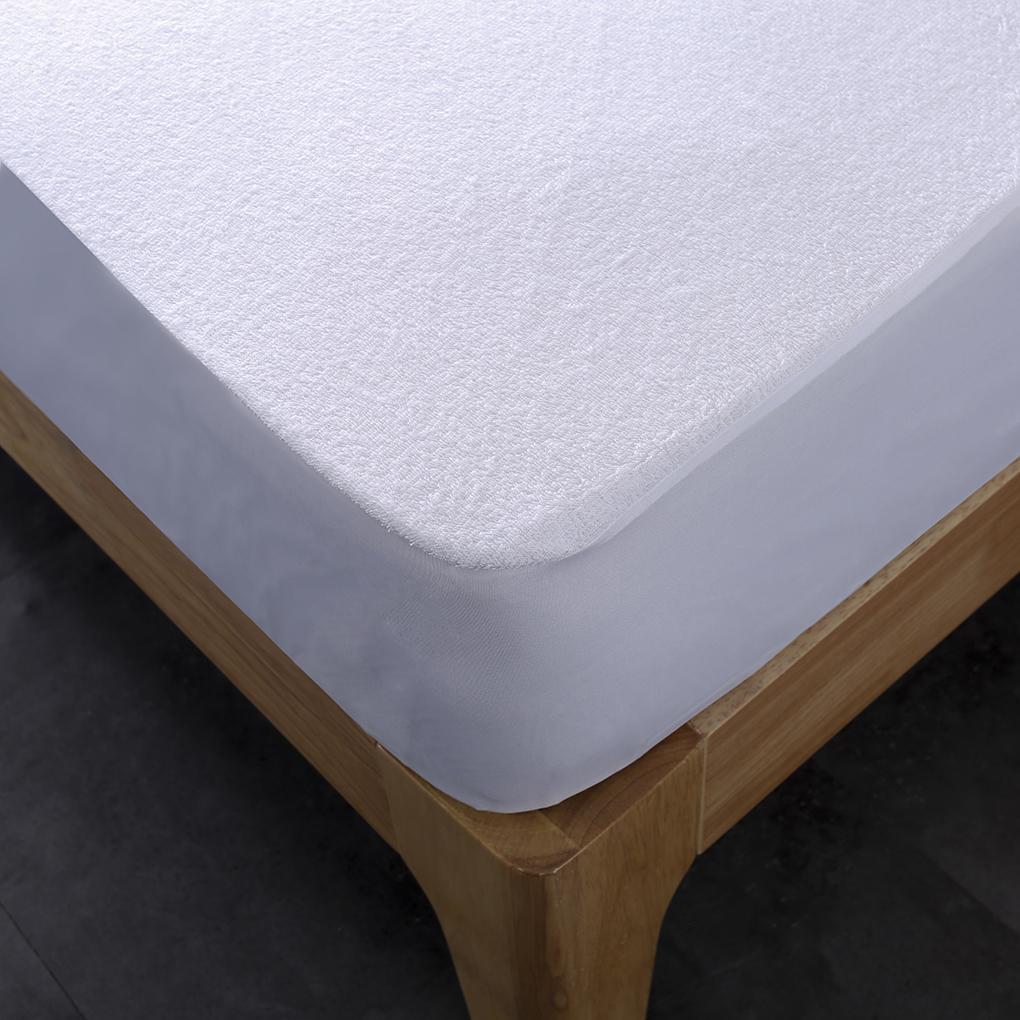 Waterproof Sheet Mattress Pad Cover Solid Color Washable Polyester Mattress Sheet
