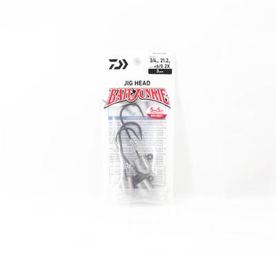 Daiwa Jig Head Bait Junkie 3/4 oz 3 pro Packung Hakengröße 6/0 (3862)