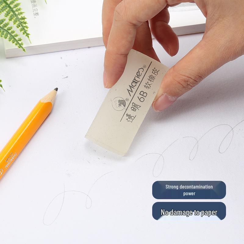 Mali 6B Transparent Crumbless Art Eraser for Sketching and Exams