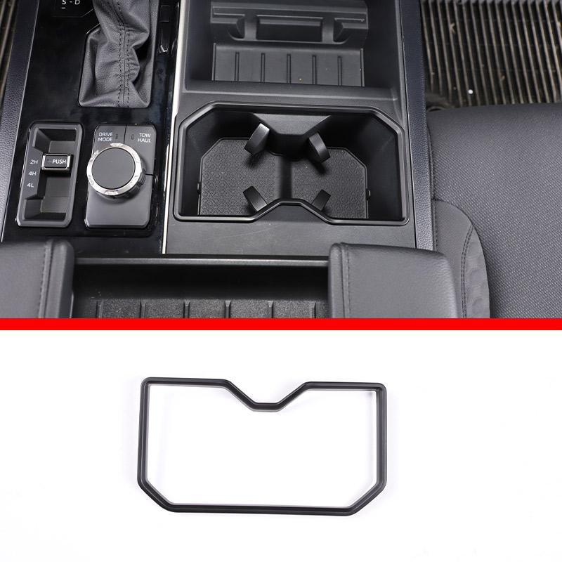 

For Toyota Tundra 2026-2026 ABS Carbon Fiber Car Front Rear Seat Water Cup Holder Decoration Frame Cover Trim Car Accessories