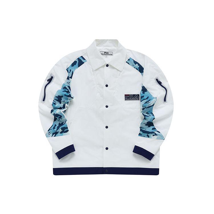 FILA FUSION White Mountaineering Collaboration Casual Sports Woven Jacket Men jackets T11M227701F-WT