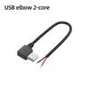 Single-Head Connector PVC Jacketed 3A Fast Charging Bare-End Wiring USB Plug 2-Core Power Cord and 4-Core Data Cable