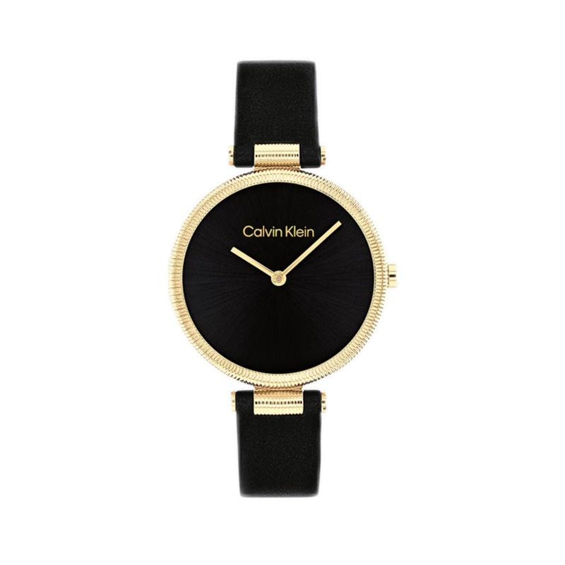 CALVIN KLEIN watch quartz movement bla dial women's watch small spring simple design 25100017