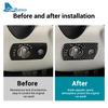 Real Soft Carbon Fiber Trim Sticker For Mercedes Benz SLK R171 2004 2005 2006 2007 2008 2009 2010 Car Headlight Switch Frame