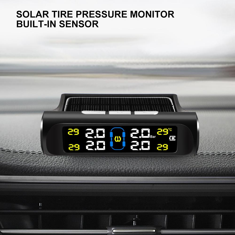 Wireless Car Solar TPMS LCD Tire Pressure Monitoring System