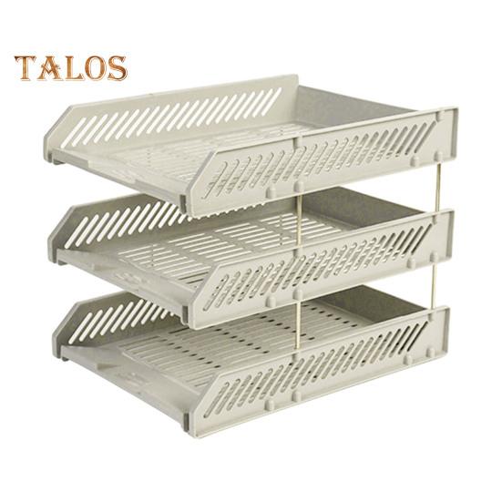 3 Tier Stackable Letter Tray Desk Paper Organizer Plastic File Document Storage Rack for Home Office School