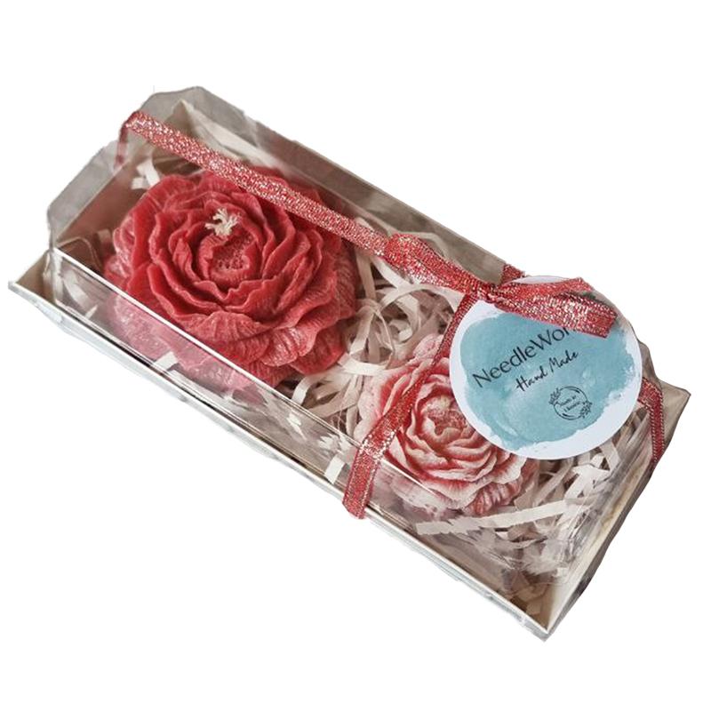 

Gift set of candles, handmade candles with aroma NWN-113 NeedleWoman Black cherry Red (76681001) червоний