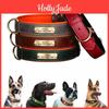 Engraved Personalized Custom Dog Collar Pu Leather Dog Collars Free Engraving Id Tag Nameplate For Small Medium Large Dogs