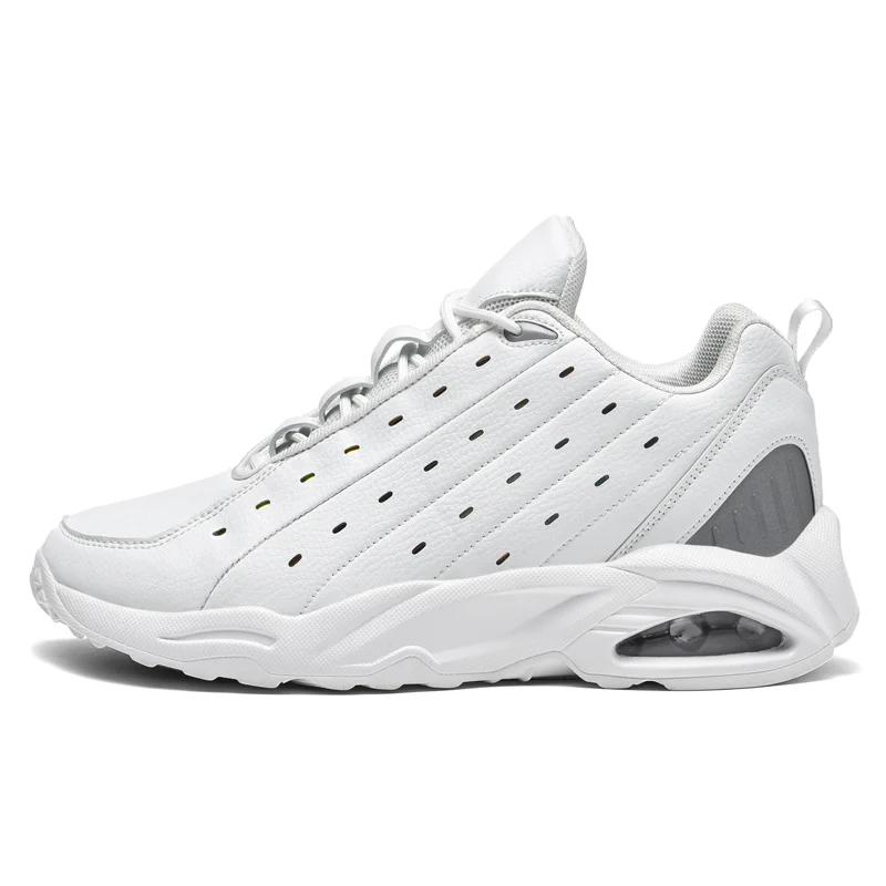 

Летняя обувь высокой моды, практичные баскетбольные туфли, кожаные кроссовки, универсальная мужская обувь, дышащая спортивная и повседневная мужская обувь 50 белый