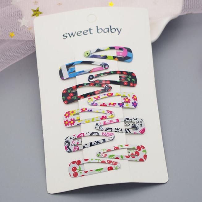 New Mini Printed Children BB Clip Cute Small Hairpins Girls Kids Hair Clips Pins Accessories Barrettes Headdress Hairclip