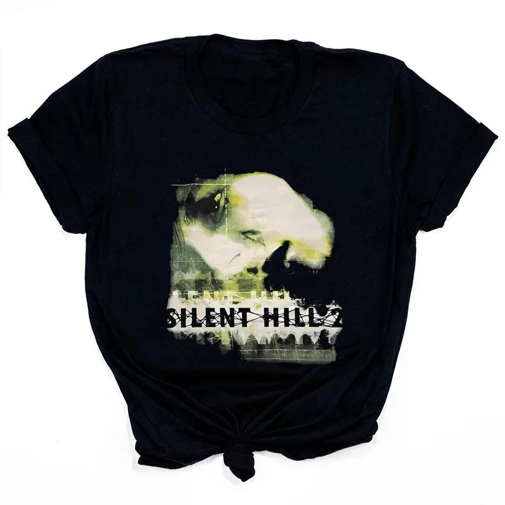 2026 Silent Hill 2 Cotton Printed T Shirt Horror Shirt Men Women Casual Short Sleeve Round Neck Tee Shirt Gothic Retro Adult T-Shirts