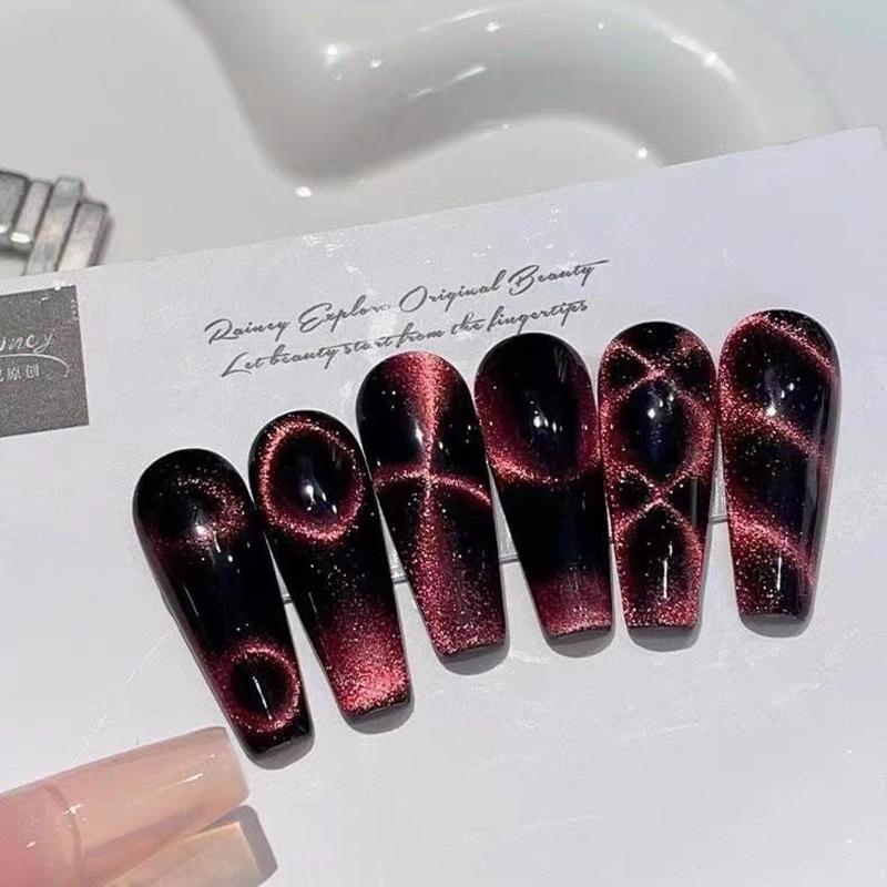 4 ks manikúra s multifunkčním magnetem na nehty salon Cat Eye s dlouhým proužkem Magnet na nehty francouzské kočičí oko sada pro nástroje s UV gelem