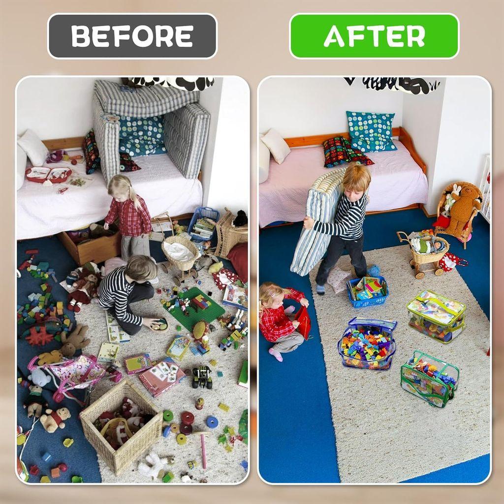 Childrens Toy Storage Bag With Waterproof Pvc Material For Travel And Outdoor Use