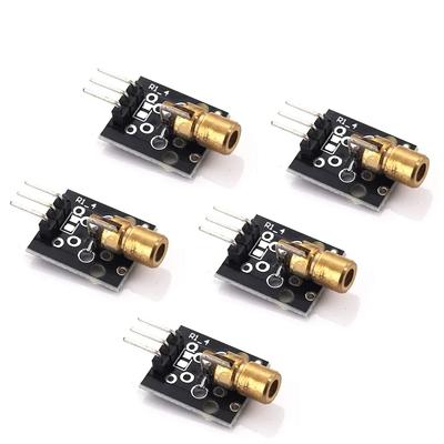 5/10pcs/lot KY-008 650nm Laser Sensor Module 6mm 5V 5mW Red Laser Dot Diode Copper Head for Arduino