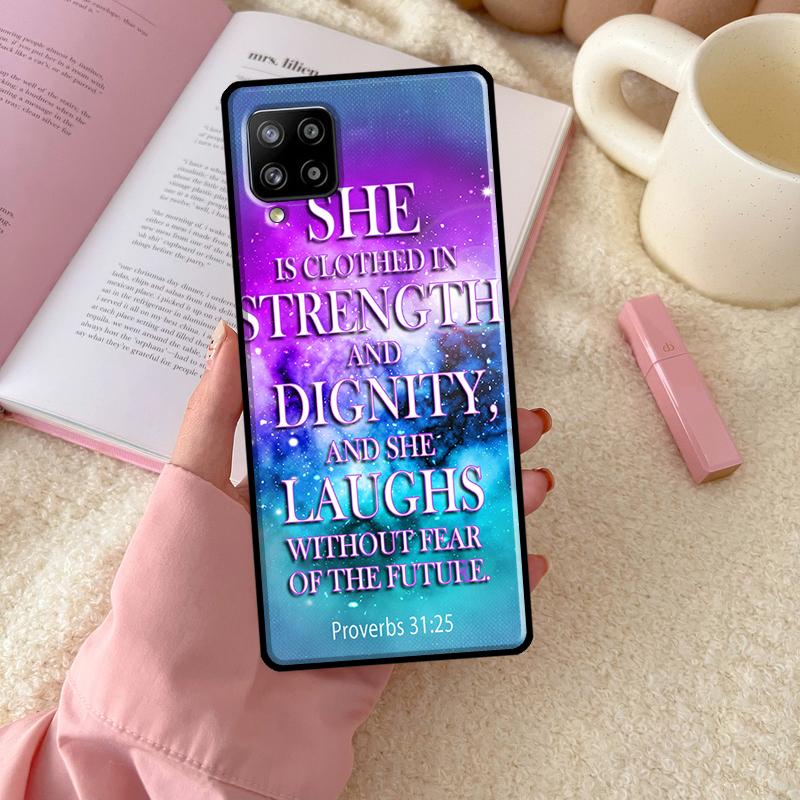 Christian Jesus Christ Bible Verse For Samsung Galaxy A06 A16 A26 A36 A56 A52 A53 A33 A13 A34 A54 A14 A15 A35 A55 A22 A32 Case
