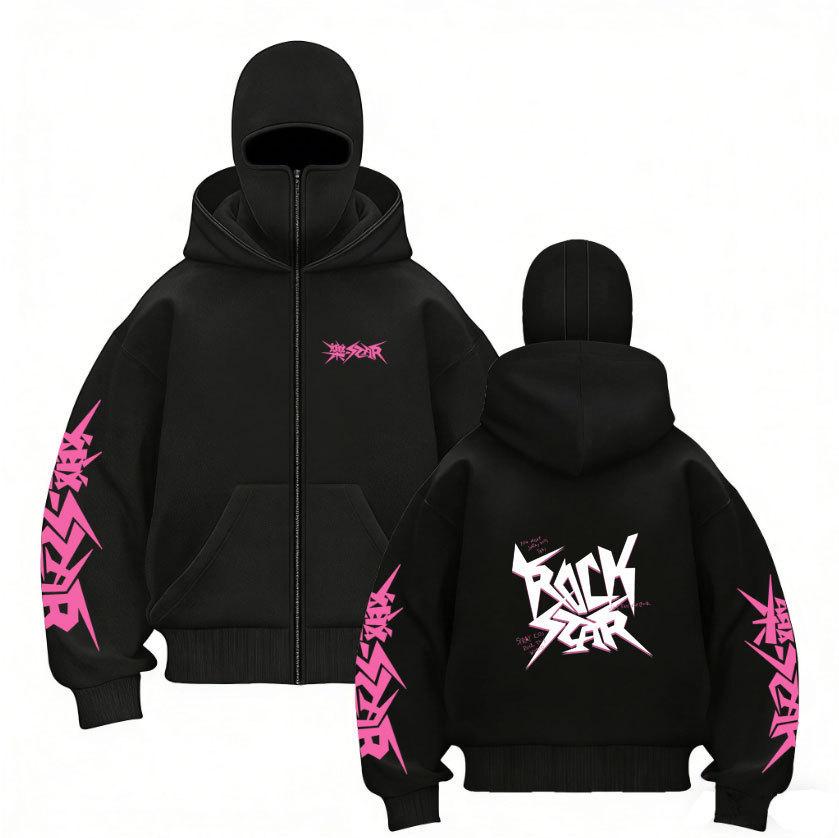 

Stray Kids Harajuku Printed Two-hat Zip-up Shirt for Men and Women Stray Kids Double Hood Zip-Up, Harajuku Print SKZ Hoodie for STAY S