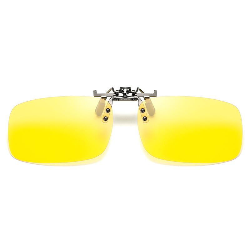 Lunettes de soleil métalliques relevées ultra-légères, Lunettes de soleil à clip polarisées carrées spécifiques pour conducteur et pêche