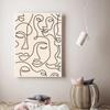 Single Line Face Art Print Minimalistický plakát Ženská tvář Jednočárová kresba Neutrální Nástěnná malba Obraz na plátně Domácí pokoj Nástěnná dekorace