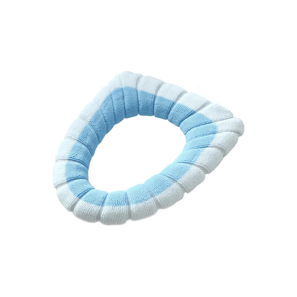 1pc Toilet Seat Cover Bathroom Soft Thicker Warmer Stretchable Washable Cloth Toilet Seat Cover Pads